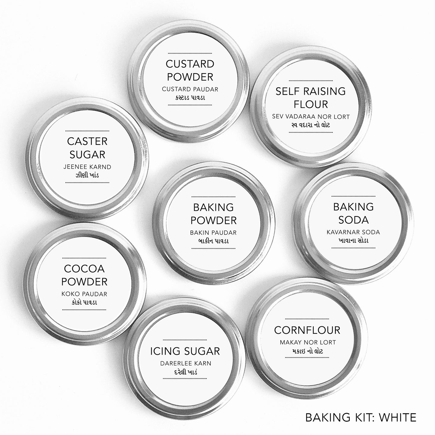 Gujarati English Pantry Labels