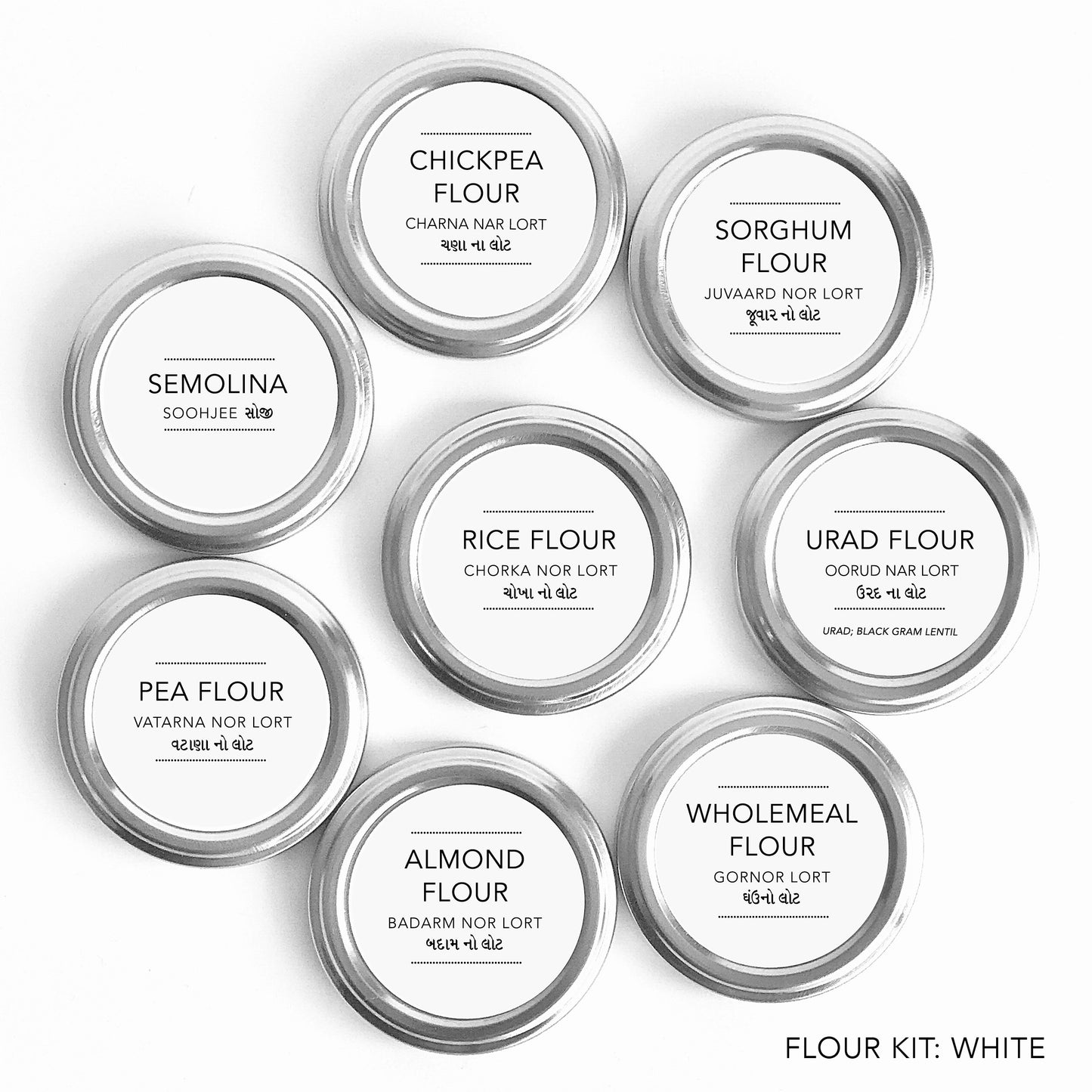 Gujarati English Pantry Labels