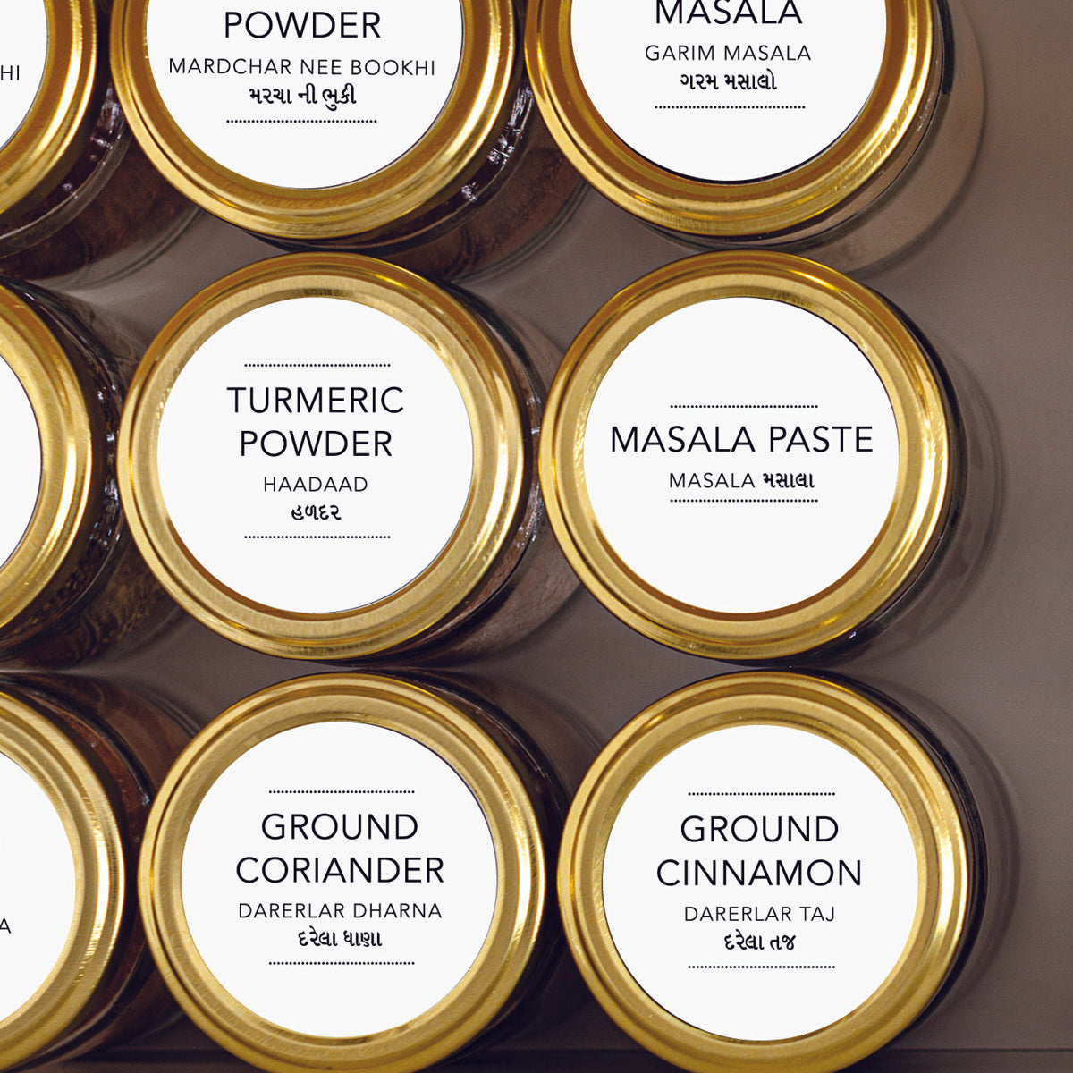 Gujarati English Pantry Labels