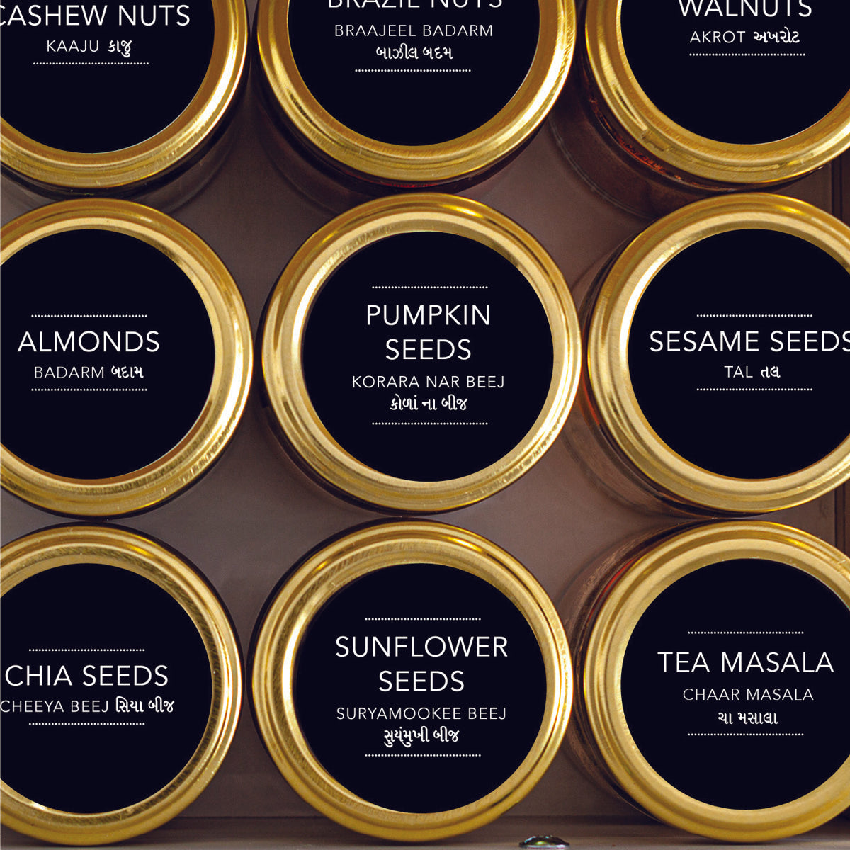 Gujarati English Pantry Labels
