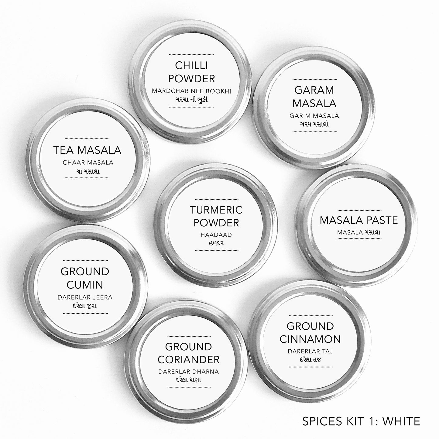 Gujarati English Pantry Labels