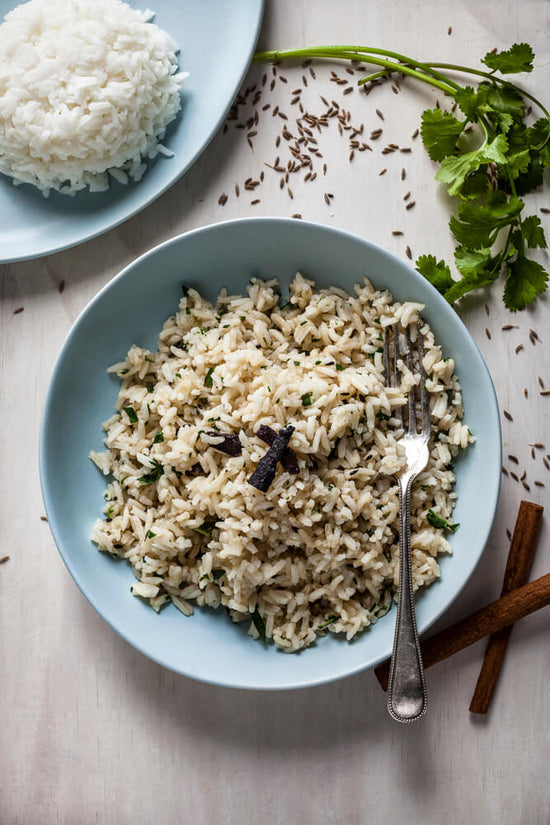 Jeera rice is a popular dish in the Gujarat region of India. It is made by cooking rice with cumin seeds, which gives it a distinctive flavour and aroma.