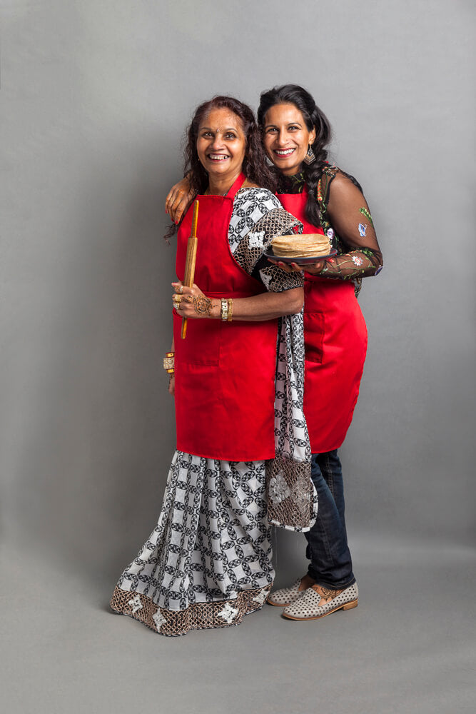 Jayshri and Laxmi Ganda, author of self published Gujarati Indian Recipe book