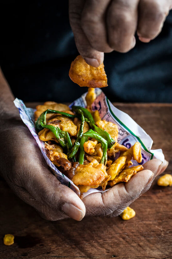 Bataka, Bateta Pakora, Masala battered potato chips